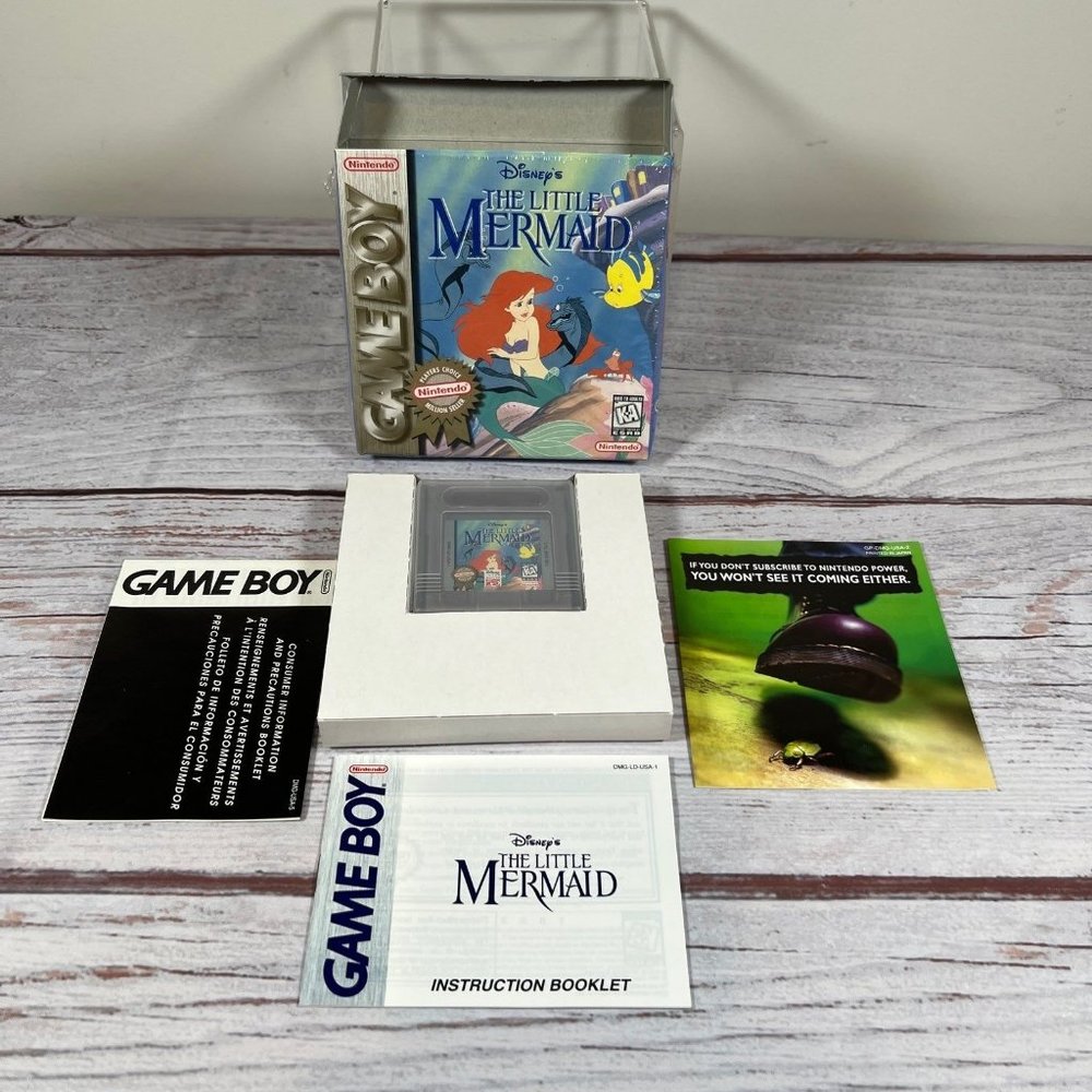 Disney's The Little Mermaid Nintendo Game Boy 1993 Complete Rare Authentic